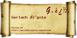 Gerlach Ágota névjegykártya